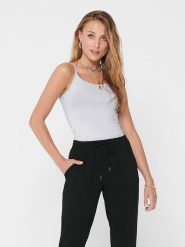 ONLY Top w kolorze białym rozmiar: L. Białe topy ONLY, l, bez wzorów, bez kołnierzyka, bez ramiączek. Za 31.00 zł.