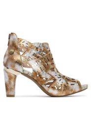 Laura Vita Sandały Albane 48 Złoty. Żółte sandały LAURA VITA, bez wzorów, ze skóry, bez obcasa, na słupku, bez zapięcia. Za 529.99 zł.