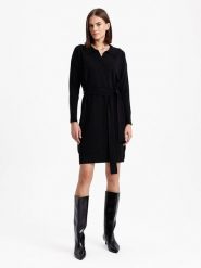 BGN Sukienka dzianinowa w kolorze czarnym rozmiar: 38. Czarne sukienki BGN, na co dzień, bez wzorów, z dzianiny, bez kołnierzyka, bez ramiączek, mini, proste. Za 83.62 zł.
