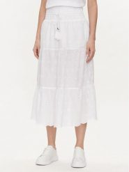 Pepe Jeans Spódnica trapezowa Darling PL901122 Biały Regular Fit. Białe spódnice Pepe Jeans, l, bez wzorów, z bawełny, midi, trapezowe. Za 299.99 zł.