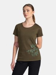 Kilpi Koszulka funkcyjna w kolorze khaki rozmiar: 42. Brązowe t-shirty sportowe Kilpi, bez wzorów, z materiału, bez ramiączek, outdoorowe. Za 100.99 zł.