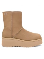 Ugg Botki W Cityfunc Mid 1163030 Beżowy. Brązowe botki UGG, bez wzorów, ze skóry, bez obcasa, na koturnie, bez zapięcia. Za 869.99 zł.