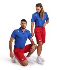 Spodenki Arena Team Bermuda Panel. Czerwone szorty sportowe Arena, bez wzorów, z materiału, na fitness i siłownię. Za 179.00 zł.