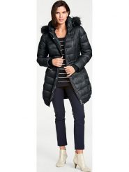 Heine Płaszcz zimowy w kolorze czarnym rozmiar: 46. Czarne płaszcze Heine, na zimę, bez wzorów, z puchu, bez kaptura. Za 130.99 zł.