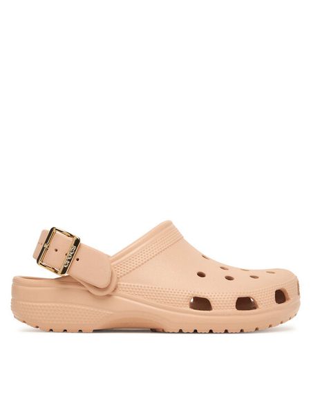 Crocs Klapki Classic Metallic Buckle Clog 213543 Różowy. Czerwone klapki Crocs, bez wzorów, z tworzywa sztucznego, bez obcasa, bez zapięcia. Za 259.99 zł.
