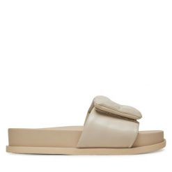 Klapki Armani Exchange. Klapki Armani Exchange, bez wzorów, bez obcasa, bez zapięcia. Za 419.99 zł.