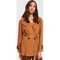 Krótki płaszcz z Tencelu™ - Brązowy. Płaszcze marki Reserved. Za 199.99 zł.