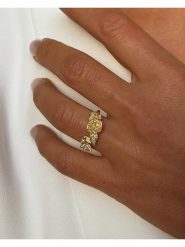 Les Petites Précieuses Pozłacany pierścionek rozmiar: 56. Żółte pierścionki Les Petites Précieuses, pozłacane. Za 148.96 zł.