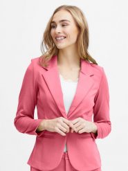 Fransa Marynarka 20605896 Różowy Regular Fit. Czerwone marynarki i żakiety Fransa, l, bez wzorów, z syntetyku, bez ramiączek. Za 129.99 zł.