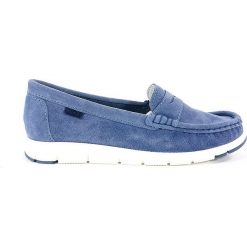 MOKASYNY DAMSKIE NES 17132 NIEB. Mokasyny Nessi, bez wzorów, ze skóry. Za 209.00 zł.