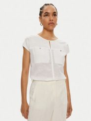 Olsen T-Shirt 11104870 Biały Regular Fit. Białe t-shirty Olsen, bez wzorów, z bawełny, bez kołnierzyka, bez ramiączek. Za 219.99 zł.