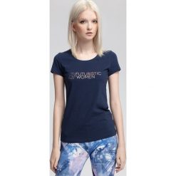 T-shirt damski TSD403 - ciemny granat. T-shirty marki 4f. W wyprzedaży za 19.99 zł.