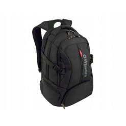 Plecak miejski z kieszenią na laptop Transit 16" 27l. Czarne plecaki Wenger, bez wzorów, bez dodatków. Za 392.99 zł.