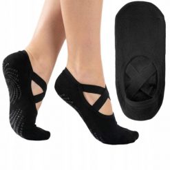 Skarpetki do jogi i pilatesu myga Gripped. Czarne skarpetki MYGA, bez wzorów, z materiału. Za 39.99 zł.