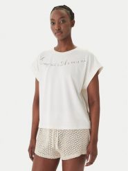 Emporio Armani T-Shirt EW000616 AF20243 U1131 Biały Regular Fit. Białe t-shirty Emporio Armani, xs, bez wzorów, z wiskozy, bez kołnierzyka, bez ramiączek. Za 369.99 zł.