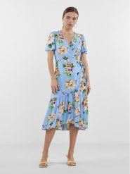 YAS Sukienka 26029672 Niebieski Regular Fit. Niebieskie sukienki YAS, na co dzień, l, bez wzorów, z wiskozy, bez kołnierzyka, bez ramiączek, proste. Za 309.99 zł.