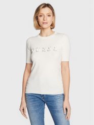 Guess Sweter W3RR46 Z2NQ2 Écru Slim Fit. Swetry Guess, xs, z aplikacjami, z wiskozy, bez ramiączek. Za 379.99 zł.