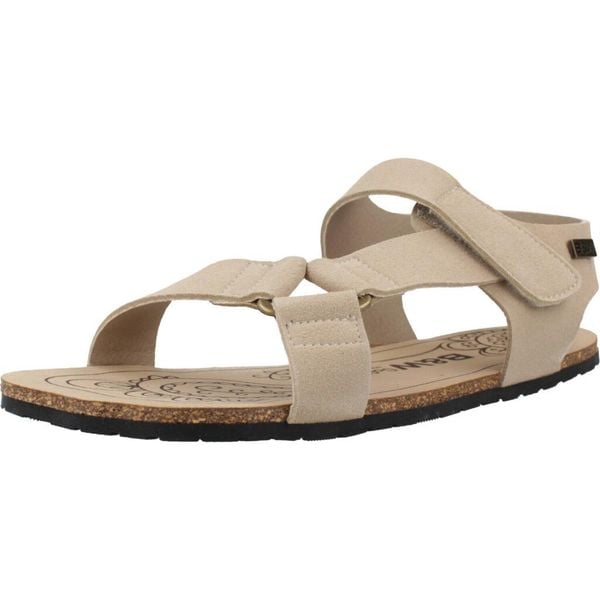 Sandały BREAK & WALK BWSH414001 Beżowy. Brązowe sandały CONGUITOS, bez wzorów, bez obcasa, bez zapięcia. Za 195.99 zł.