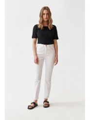 TATUUM Dżinsy - Slim fit - w kolorze białym rozmiar: 34. Białe jeansy Tatuum, z aplikacjami, ze skóry, klasyczne. Za 132.05 zł.