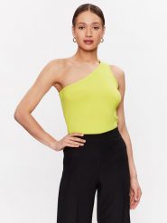 B.young Top Sanana 20813300 Żółty Slim Fit. Żółte topy b.young, xxl, bez wzorów, z bawełny, bez kołnierzyka, bez ramiączek. Za 109.99 zł.