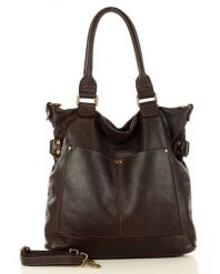 Torebka damska brązowa MARCO MAZZINI v7e. Brązowe shopper bag MARCO MAZZINI, bez wzorów, ze skóry, biznesowe, duże, bez dodatków. Za 599.00 zł.