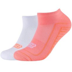 Skarpetki sportowe dla dorosłych 2PPK Basic Cushioned Sneaker Socks. Czerwone skarpetki Skechers, bez wzorów, z bawełny. Za 19.99 zł.