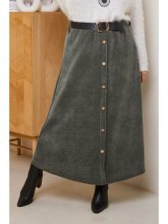 Curvy Lady Spódnica w kolorze khaki rozmiar: 44/46. Brązowe spódnice Curvy Lady, bez wzorów, ze skóry, klasyczne, maxi. Za 132.05 zł.