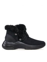 Skechers Botki On-The-Go Midtown 144271/BBK Czarny. Czarne botki Skechers, bez wzorów, ze skóry, bez obcasa, na płaskiej podeszwie, bez zapięcia. Za 239.99 zł.