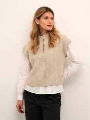 Cream Sweter Milja 10610825 Beżowy Relaxed Fit. Brązowe swetry Cream, xl, bez wzorów, z syntetyku, bez ramiączek. Za 279.99 zł.