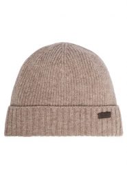 Barbour Czapka MHA0449PU31 Beżowy. Brązowe czapki zimowe Barbour, bez wzorów, z wełny. Za 244.99 zł.