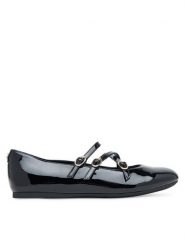 Guess Baleriny FLTKAL PAF02 Czarny. Czarne baleriny Guess, z aplikacjami, ze skóry, bez obcasa, bez zapięcia. Za 259.99 zł.