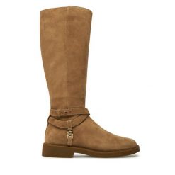 Kozaki MICHAEL Michael Kors. Brązowe kozaki MICHAEL Michael Kors, bez wzorów, bez obcasa, na płaskiej podeszwie, bez zapięcia. Za 1,579.00 zł.