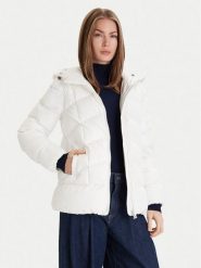 Geox Kurtka zimowa Anylla W4628P T3144 F1680 Biały Regular Fit. Białe kurtki Geox, na zimę, bez wzorów, z syntetyku, bez kaptura. Za 899.99 zł.