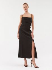 Guess Sukienka koktajlowa W3BK82 WDEE2 Czarny Regular Fit. Czarne sukienki Guess, s, z aplikacjami, z syntetyku, wizytowe, bez kołnierzyka, bez ramiączek. Za 399.99 zł.
