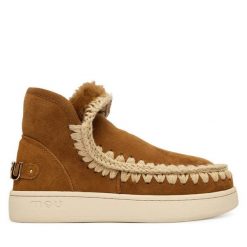 Śniegowce Mou. Brązowe śniegowce Mou, bez wzorów, bez zapięcia. Za 1,099.00 zł.