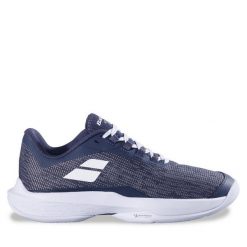 Buty do tenisa Babolat. Szare buty treningowe BABOLAT, bez wzorów, bez zapięcia, tenisowe. Za 309.99 zł.