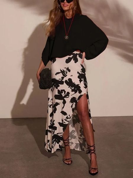 LA Angels Spódnica w kolorze biało-czarnym rozmiar: S. Białe spódnice LA Angels, s, bez wzorów, maxi. Za 144.92 zł.