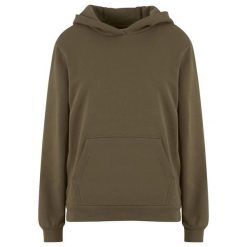Bluza damska z kapturem Urban Classics Loose Brushed. Zielone bluzy Urban Classics, bez wzorów, bez ramiączek, z kapturem. Za 175.50 zł.