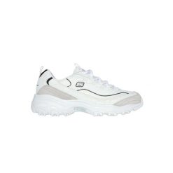 Buty damskie SKECHERS D'Lites New Heat. Białe buty do biegania Skechers, bez wzorów, bez zapięcia, do biegania, skechers sport. Za 279.00 zł.