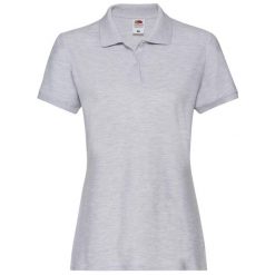 Damska Koszulka Polo Premium Heather. Szare t-shirty sportowe fruit of the loom, xl, bez wzorów, bez ramiączek. Za 83.99 zł.