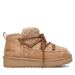 Śniegowce REPLAY. Brązowe śniegowce Replay, bez wzorów, bez zapięcia. Za 449.99 zł.