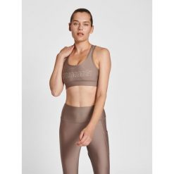 Damski biustonosz sportowy Hummel TE Tola. Szare biustonosze sportowe Hummel, bez wzorów, z dżerseju, na fitness i siłownię. Za 148.50 zł.