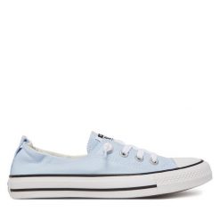 Trampki Converse. Niebieskie trampki Converse, bez wzorów, retro, bez zapięcia. Za 179.99 zł.