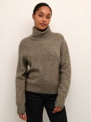 Kaffe Sweter Kaalioma Rollneck 10506946 Beżowy Loose Fit. Brązowe swetry Kaffe, m, bez wzorów, z syntetyku, bez ramiączek. Za 249.99 zł.