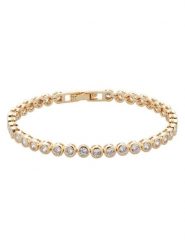 U.S. Polo Assn. Pozłacana bransoletka z kryształami rozmiar: onesize. Żółte bransoletki U.S. Polo Assn., metalowe. Za 191.42 zł.