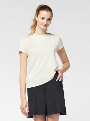 LaMunt Koszulka funkcyjna "Fabiana" w kolorze kremowym rozmiar: 40. Brązowe t-shirty sportowe LaMunt, s, bez wzorów, z lyocellu, bez ramiączek, outdoorowe. Za 97.05 zł.