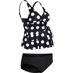 Tankini ciążowe (2 części) bonprix czarno-biały w kropki. Bikini marki bonprix. Za 119.98 zł.