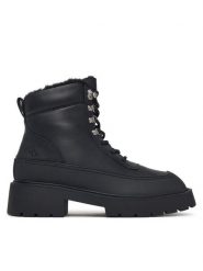 Calvin Klein Trzewiki Chunky Hiking Lup Boot Lth Wl Em HW0HW03204 Czarny. Czarne botki Calvin Klein, bez wzorów, bez obcasa, na płaskiej podeszwie, bez zapięcia. Za 849.99 zł.