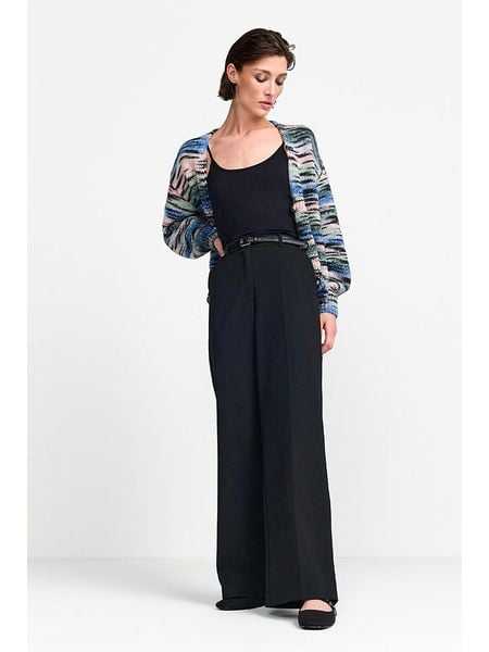 Rich & Royal Spodnie w kolorze czarnym rozmiar: 40. Czarne spodnie materiałowe Rich & Royal, bez wzorów, z materiału, z podwyższonym stanem. Za 240.99 zł.