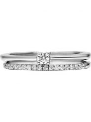 Vittoria Jewels Złoty pierścionek z diamentami rozmiar: 58. Szare pierścionki Vittoria Jewels, z diamentem, złote. Za 2,820.02 zł.